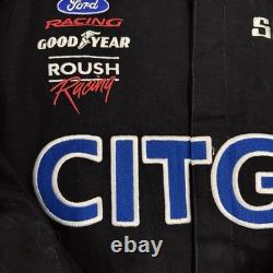 Veste de course CITGO vintage pour hommes grande taille noire avec pression années 90 NASCAR Jeff Hamilton