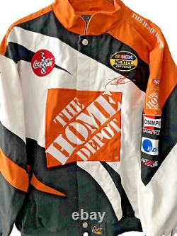 Veste de course Chase Authentics #20 Tony Stewart NASCAR Home Depot en taille Large.