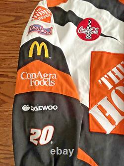 Veste de course Chase Authentics #20 Tony Stewart NASCAR Home Depot en taille Large.
