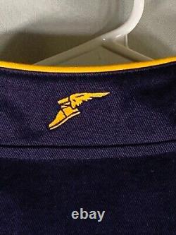 Veste de course Goodyear Racing NASCAR XL bleue et jaune, brodée, fermeture éclair, équipage #3568