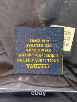 Veste de course Goodyear Racing NASCAR XL bleue et jaune, brodée, fermeture éclair, équipage #3568