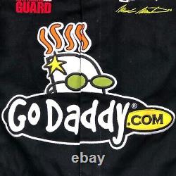 Veste de course JH Design Nascar Mark Martin pour homme taille L Go Daddy Adidas noire #5.