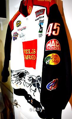 Veste de course JH Design Racing Wells Fargo 45 Kyle Petty pour homme Taille XL