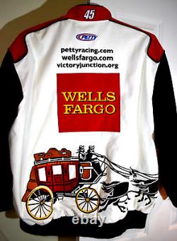 Veste de course JH Design Racing Wells Fargo 45 Kyle Petty pour homme Taille XL