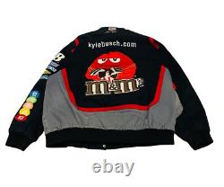 Veste de course NASCAR JH Design M&M's Kyle Busch pour homme taille 2XL