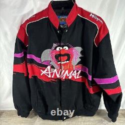 Veste de course NASCAR Jeff Hamilton XL 48e Daytona 500 VTG Les Muppets Animal
