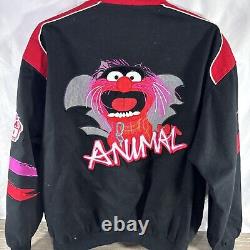 Veste de course NASCAR Jeff Hamilton XL 48e Daytona 500 VTG Les Muppets Animal