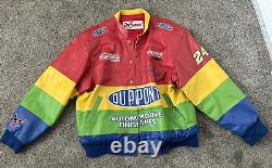 Veste de course NASCAR pour homme XL JEFF GORDON #24 Dupont en cuir USA CHASE BRAND