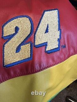 Veste de course NASCAR pour homme XL JEFF GORDON #24 Dupont en cuir USA CHASE BRAND