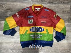 Veste de course NASCAR pour homme en cuir USA JEFF GORDON #24 Dupont taille XL CHASE BRAND