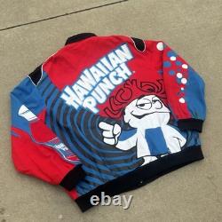 Veste de course Nascar Hawaiian Punch Jh Design Taille 3XL Rouge Bleu Rare AOP