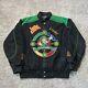 Veste De Course Nascar Noire Pour Hommes Vintage Rare Avec Designs Rr Et Porte-bonheurs Taille M Y2k