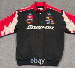 Veste de course VTG Kevin Harvick Snap-on pour hommes M noire Chase Authentic brodée