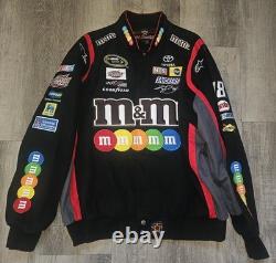 Veste de course brodée Vintage Y2K NASCAR JH Design M&M Kyle Busch XL