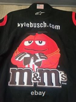 Veste de course brodée Vintage Y2K NASCAR JH Design M&M Kyle Busch XL