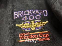Veste de course brodée pour hommes Vintage Chase Authentics Brickyard 400 de couleur violette taille L
