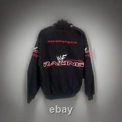 Veste de course noire vintage rare pour homme de taille moyenne de l'équipe de course WWF