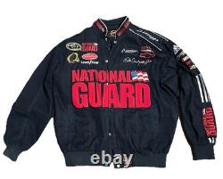 Veste de course signée Dale Earnhardt Jr. National Guard/MT Dew Amp NASCAR - Taille L