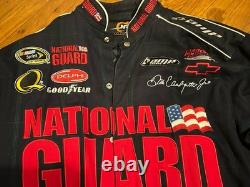 Veste de course signée Dale Earnhardt Jr. National Guard/MT Dew Amp NASCAR - Taille L