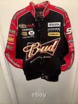 Veste de course vintage JH Designs Jeff Hamilton Kasey Kahne Bud Budweiser taille S