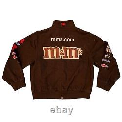 Veste de course vintage NASCAR M&M Twill #38 Elliot Sadler noire Taille Jeunes XL