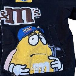 Veste de course vintage NASCAR M&M Twill #38 Elliot Sadler noire Taille Jeunes XL