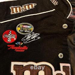 Veste de course vintage NASCAR M&M Twill #38 Elliot Sadler noire Taille Jeunes XL