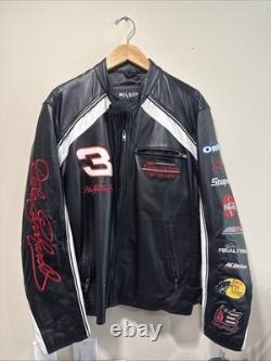 Veste en cuir Dale Earnhardt Wilson Chase authentique pour hommes, taille large, NASCAR