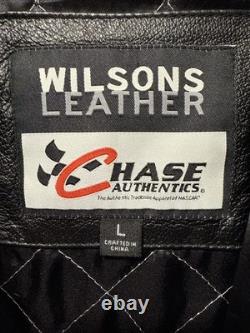 Veste en cuir Dale Earnhardt Wilson Chase authentique pour hommes, taille large, NASCAR
