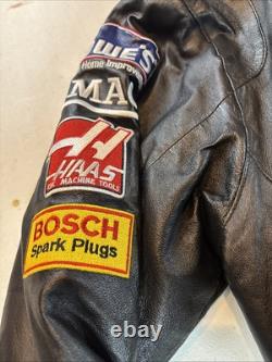 Veste en cuir NASCAR Jeff Hamilton Chase Lowes #48 Jimmie Johnson taille LARGE