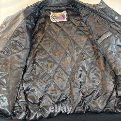 Veste en cuir NASCAR Jeff Hamilton Chase Lowes #48 Jimmie Johnson taille LARGE