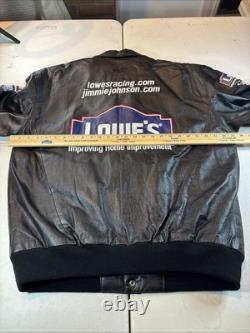 Veste en cuir NASCAR Jeff Hamilton Chase Lowes #48 Jimmie Johnson taille LARGE