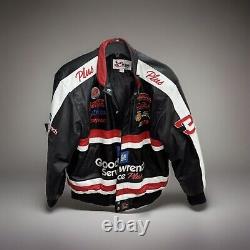 Veste en cuir VTG des années 90 NASCAR #3 Dale Earnhardt Sr Goodwrench, taille L, Chase Authentic