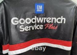 Veste en cuir VTG des années 90 NASCAR #3 Dale Earnhardt Sr Goodwrench, taille L, Chase Authentic