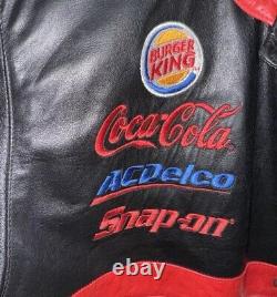 Veste en cuir VTG des années 90 NASCAR #3 Dale Earnhardt Sr Goodwrench, taille L, Chase Authentic