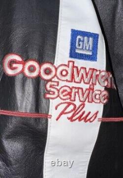 Veste en cuir VTG des années 90 NASCAR #3 Dale Earnhardt Sr Goodwrench, taille L, Chase Authentic