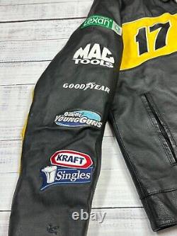 Veste en cuir Wilsons Chase pour hommes Nascar DeWalt #17 Matt Kenseth M noir