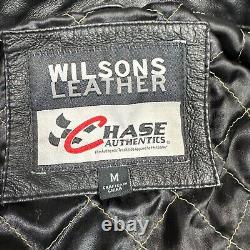 Veste en cuir Wilsons Chase pour hommes Nascar DeWalt #17 Matt Kenseth M noir