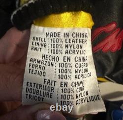 Veste en cuir de course NASCAR Authentic GIII vintage taille XL pour hommes, fermeture éclair complète, rare