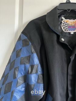 Veste en cuir de course NASCAR Jeff Hamilton Easy Care Motor Sports taille petite