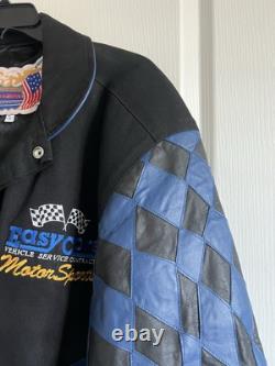 Veste en cuir de course NASCAR Jeff Hamilton Easy Care Motor Sports taille petite