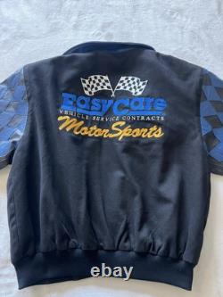 Veste en cuir de course NASCAR Jeff Hamilton Easy Care Motor Sports taille petite