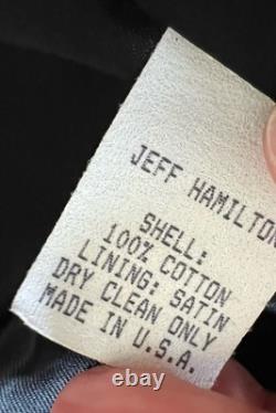 Veste en cuir de course NASCAR Jeff Hamilton Easy Care Motor Sports taille petite