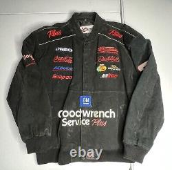 Veste en cuir noire NASCAR Dale Earnhardt 3 Chase Athletics JH Designs taille 3XL
