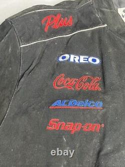 Veste en cuir noire NASCAR Dale Earnhardt 3 Chase Athletics JH Designs taille 3XL