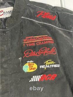 Veste en cuir noire NASCAR Dale Earnhardt 3 Chase Athletics JH Designs taille 3XL