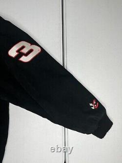 Veste en cuir noire NASCAR Dale Earnhardt 3 Chase Athletics JH Designs taille 3XL