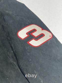 Veste en cuir noire NASCAR Dale Earnhardt 3 Chase Athletics JH Designs taille 3XL