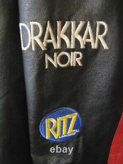 Veste en cuir vintage Dale Earnhardt Jr Budweiser Chase Wilson taille XL