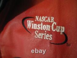 Veste en cuir vintage Dale Earnhardt Jr Budweiser Chase Wilson taille XL